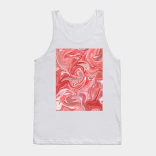Gentle Pink Silk Marble - Pastel and Hot Pink with White Liquid Paint PatternPattern Tank Top